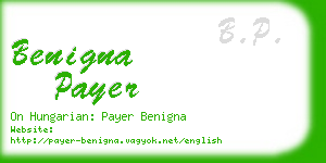 benigna payer business card